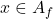x\in A_f